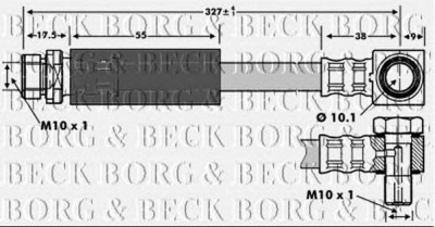 BORG & BECK bbh6737 -  Тормозной шланг